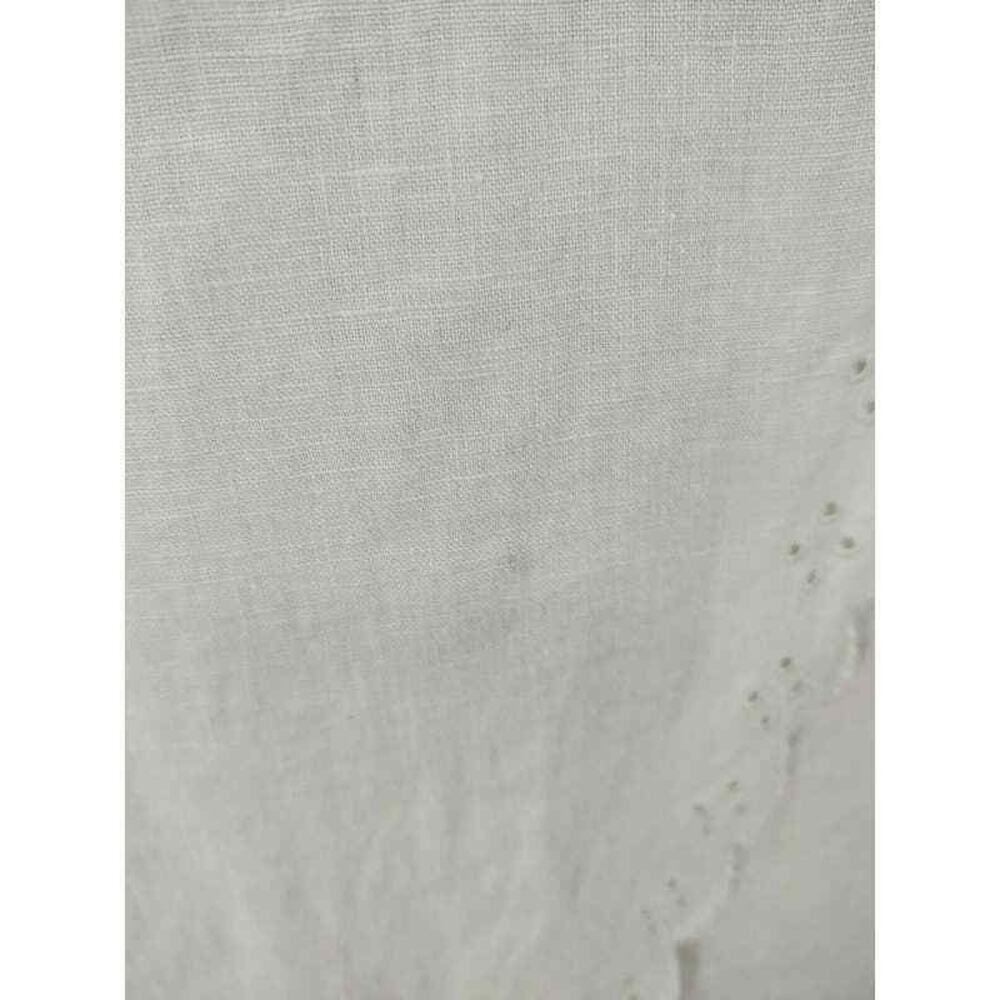 J. Crew linen eyelet detail soft green cross-back top size 2 - Picture 4 of 6